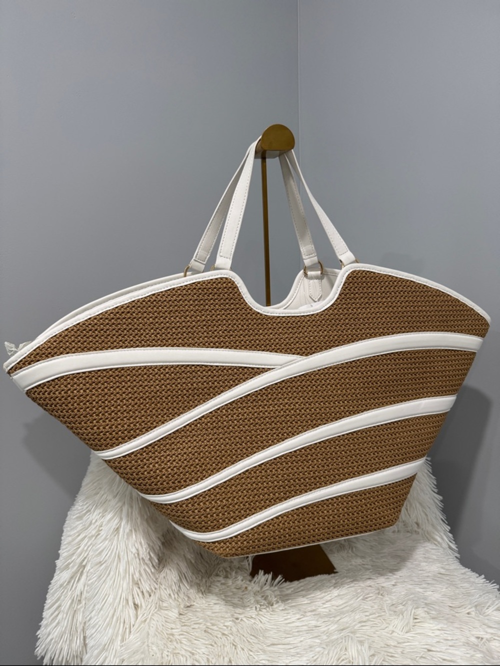 I.N.C Zavaa Straw Tote